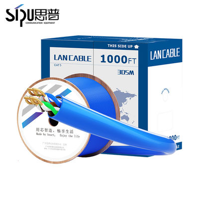 quality Cat5e 1000ft UTP FTP SFTP Чистая медь 24AWG Сетевой Ethernet LAN кабель factory